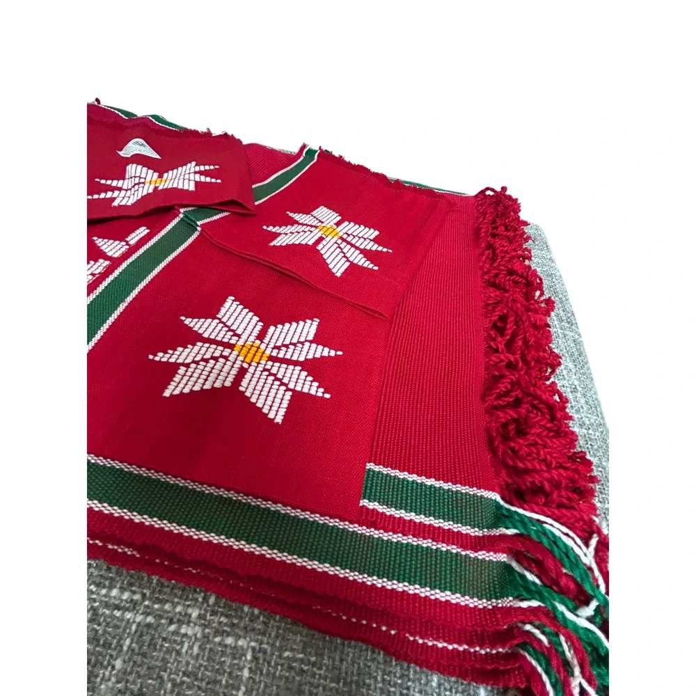 Maya Works Guatemala Hand‎ Woven Cotton Tablecloth Placemats Holiday Napkins x 6